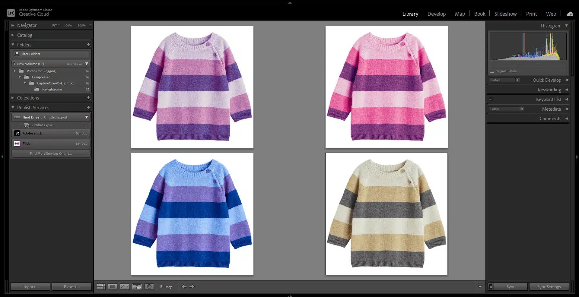 Colour alterations in Lightroom