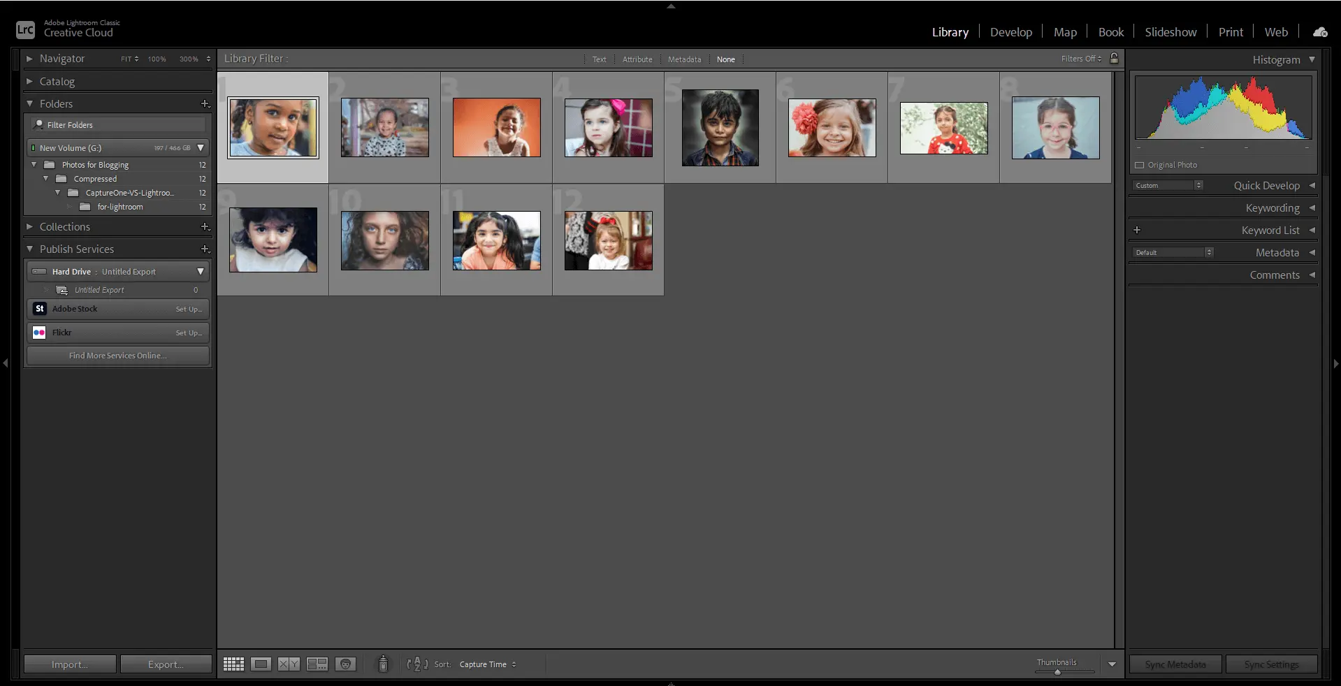 Arranging Pictures in Lightroom